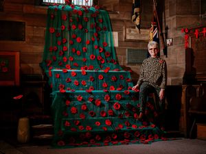 Supporting image for story: 200 poppies knitted for Newport church
