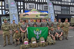 The Bridgnorth Lions Walk. Mercian regiment 4th battalion HQ company.