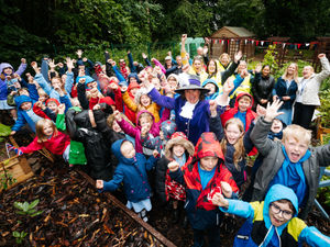 Supporting image for story: Shropshire primary school welcomes county's sheriff to open new garden