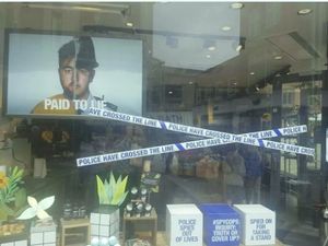 Supporting image for story: Lush remove 'insensitive' display accusing police of spying from Merry Hill shop window after criticism 