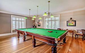 Providence Grange in Hadnall boasts an expansive games room that features a grand snooker table. Picture: Savills/Rightmove