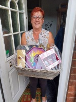 Susan Deakin with her prize
