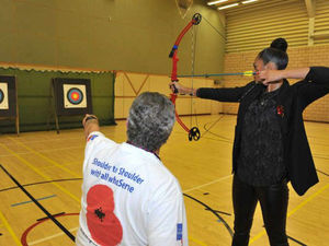Supporting image for story: Alesha Dixon visits Shropshire soldiers for Poppy Appeal