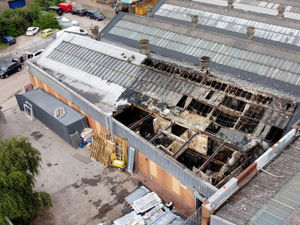 Supporting image for story: Fire rips through Dudley steel factory