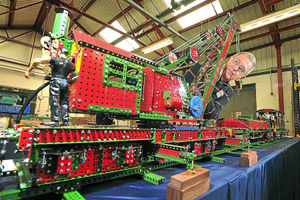 Gregg Worwood from Swindow shows off his railway breakdown train