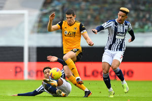 Matheus Pereira of West Bromwich Albion and Conor Coady of Wolverhampton Wanderers. (AMA)