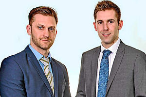 Warwickshire captain Jim Troughton, left, with Chris Sayers, the winner of the leading wicket taker award. Pictures by Kidz In Sport.