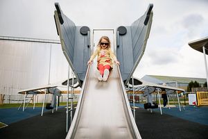 Bryony Owen, four, enjoys RAF Cosford Museum
