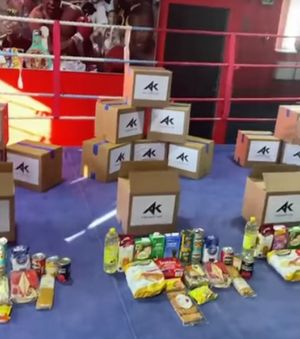The supplies which were handed out in the kind-hearted by Khan and Pound 4 Pound Boxing Academy