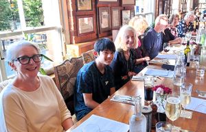 Members and guests enjoying the meal at The Armoury