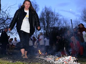 Supporting image for story: Brave ‘soles’ tackle fire walk in aid of Wolverhampton charity