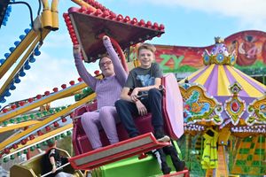 Children could go on one of the many funfair rides that were donated by Thomas Jones Funfairs