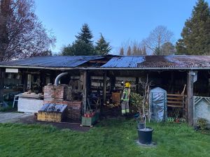 Supporting image for story: Barbecue fans urged to take care after fire spreads to outbuilding