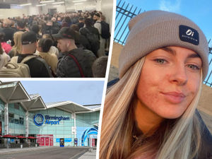 Supporting image for story: Video: Woman films chaotic four-hour Birmingham Airport security wait that left kids crying