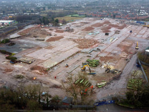 Supporting image for story: Stafford site flattened ahead of plans to build hundreds of new homes