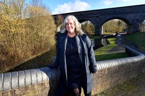 Transport Secretary Heidi Alexander visits Parkhead Viaduct to see work being done in preparation for the Dudley-Merry Hill tram link.