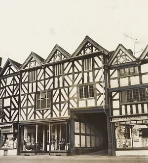 15 Market Place, Shifnal. The 16th century premises was being restored thanks to a grant from the local authority and the Historic Buildings Council in October 1964.