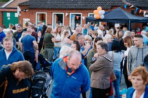 Crowds of people gathered for the fundraiser