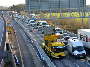 Supporting image for story: IN PICTURES: Fifteen-vehicle crash closes M6 carriageway