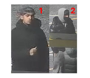 These images have been released of two men police have said they want to speak to. Photo: British Transport Police