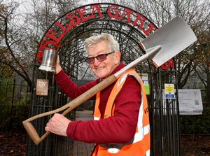 Telford Town Park volunteer Colin Thompson is hanging up his shovel after 16 years. Photo: Tim Thursfield