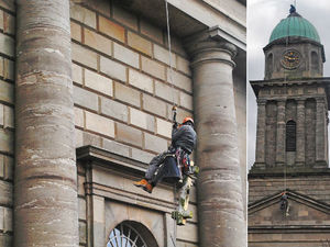 Supporting image for story: Head for heights needed as work starts on Bridgnorth church after lightning strike