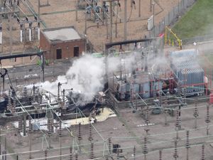 The North Hyde electrical substation which caught fire