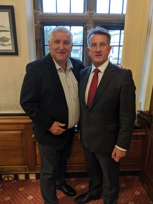 Dudley Council leader Patrick Harley with Steve Clark, cabinet member for finance