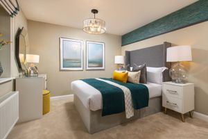 Main bedroom in the Hadley show home at Hughes Meadow