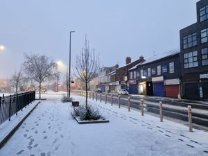 Snow in West Bromwich on Sunday morning