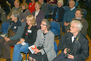The audience listens as Radio 4's Gardeners' Question Time is recorded in Bishop's Castle
