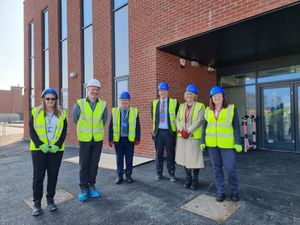Supporting image for story: Shrewsbury MP pays special visit to local secondary school and tours development of site