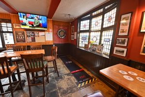 The pub has everything for people to enjoy, from sports to games