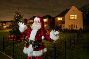 Santa at a Redrow development