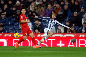 Isaac Price spurned some chances late on. (Photo by Adam Fradgley/West Bromwich Albion FC via Getty Images)