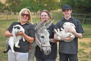 Fiona Martin, Chloe Martin and Bailey Morgan-Bradley are among the volunteers at Paws Together Enville