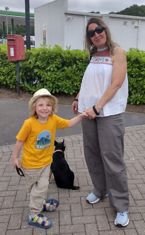 Leanne pictured with her son Jude