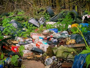 Supporting image for story: Fly-tippers dump mountain of rubbish on the edge of Telford