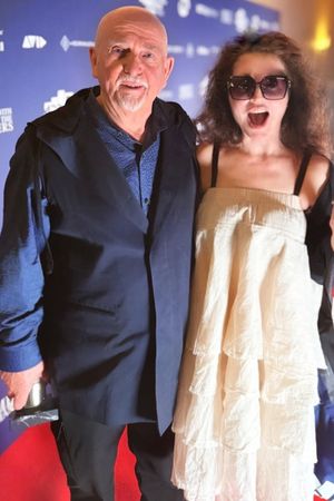 Antonella Gambotto-Burke with Peter Gabriel at the 2025 MPG Awards in London
