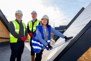 Topping out ceremony at Hartwood care home