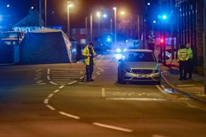 The scene of the collision in Station Road, Rowley Regis. Photo: SnapperSK.