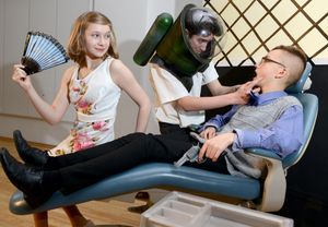 Emmelia Morgan, Freddy Corbett and Harry Everson