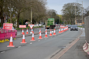 The A4123 Birmingham New Road between Birmingham and Wolverhampton