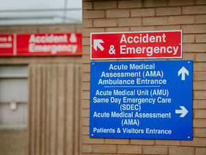 Joy had to wait three-and-a-half hours outside Royal Shrewsbury Hospital's A&E