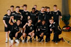 Wolves players Ivan Cavaleiro and Helder Costa stopped by Telford College to chat with sports students
