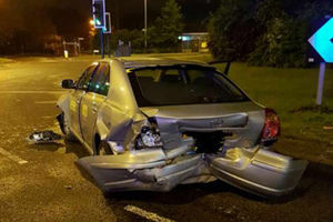 The scene of the crash. Photo: @BilstonFire