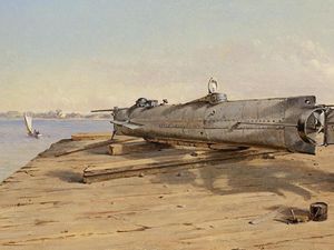 Supporting image for story: The 150-year-old mystery of how the Hunley submarine crew died has been solved
