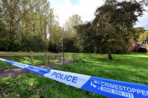A wooded area near the High Street was also cordoned off