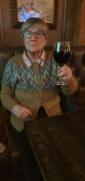 My mum Diane enjoyed a glass of well kept Malbec