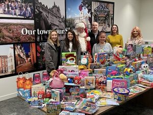 Supporting image for story: Generous Shrewsbury shoppers donate more than a hundreds toys for town's children this Christmas